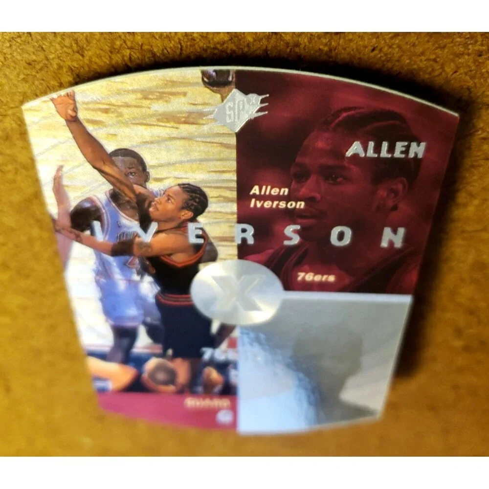 1997-1998 Upper Deck SPx ALLEN IVERSON NBA Die-Cut Basketball Card #30 76ERS HOF